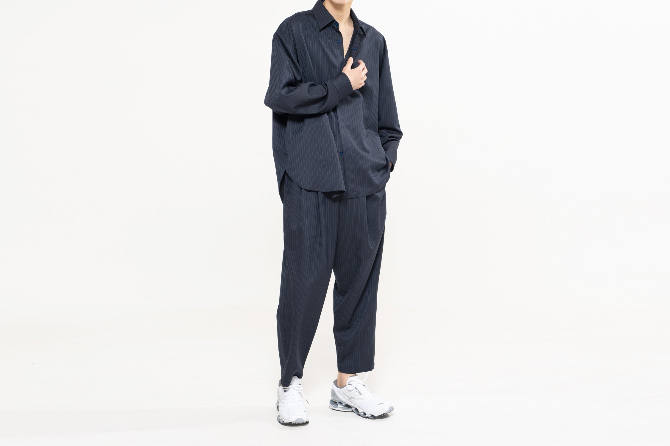 PINSTRIPE TECH WOOL